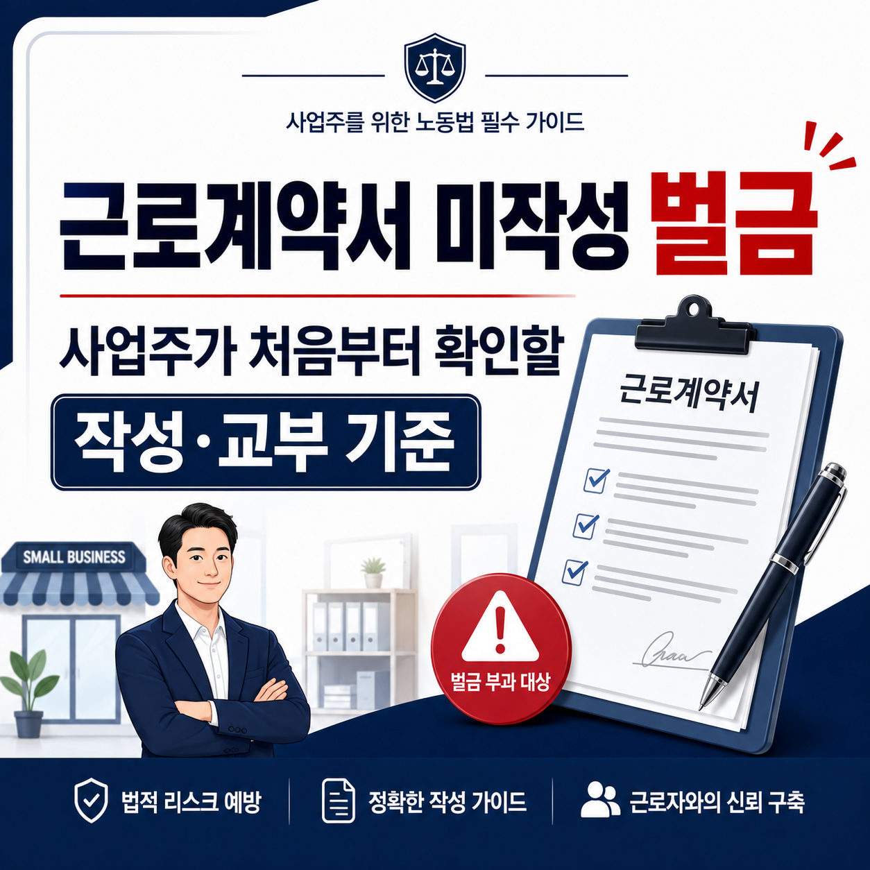 근로계약서 미작성 벌금, 사업주가 처음부터 확인할 작성·교부 기준