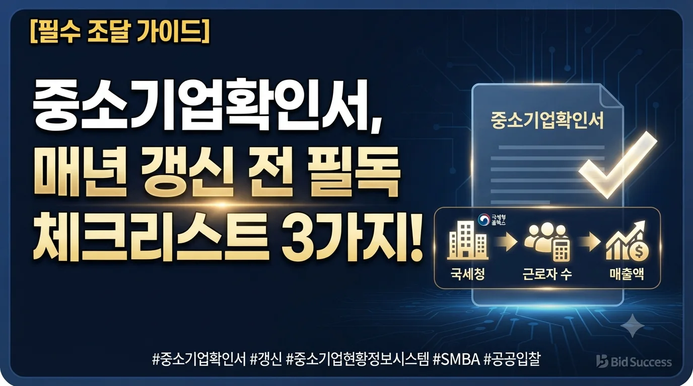 1. 중소기업확인서 갱신 시기 및 주기 확인 관련 이미지