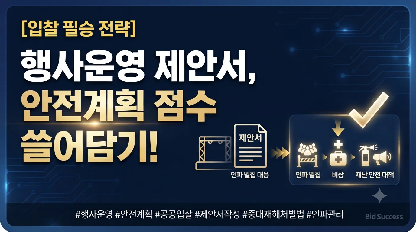 행사운영 및 안전관리 용역 공공입찰에서 제안서 평가위원회의 고득점을 이끌어내… 관련 이미지
