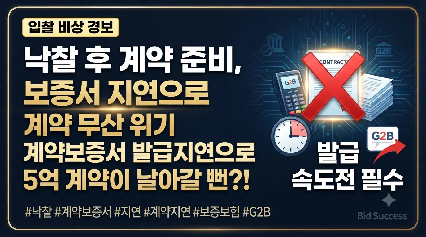 한 납품업체는 낙찰 통보를 받은 뒤 계약서만 체결하면 된다고 생각해 계약보증… 관련 이미지