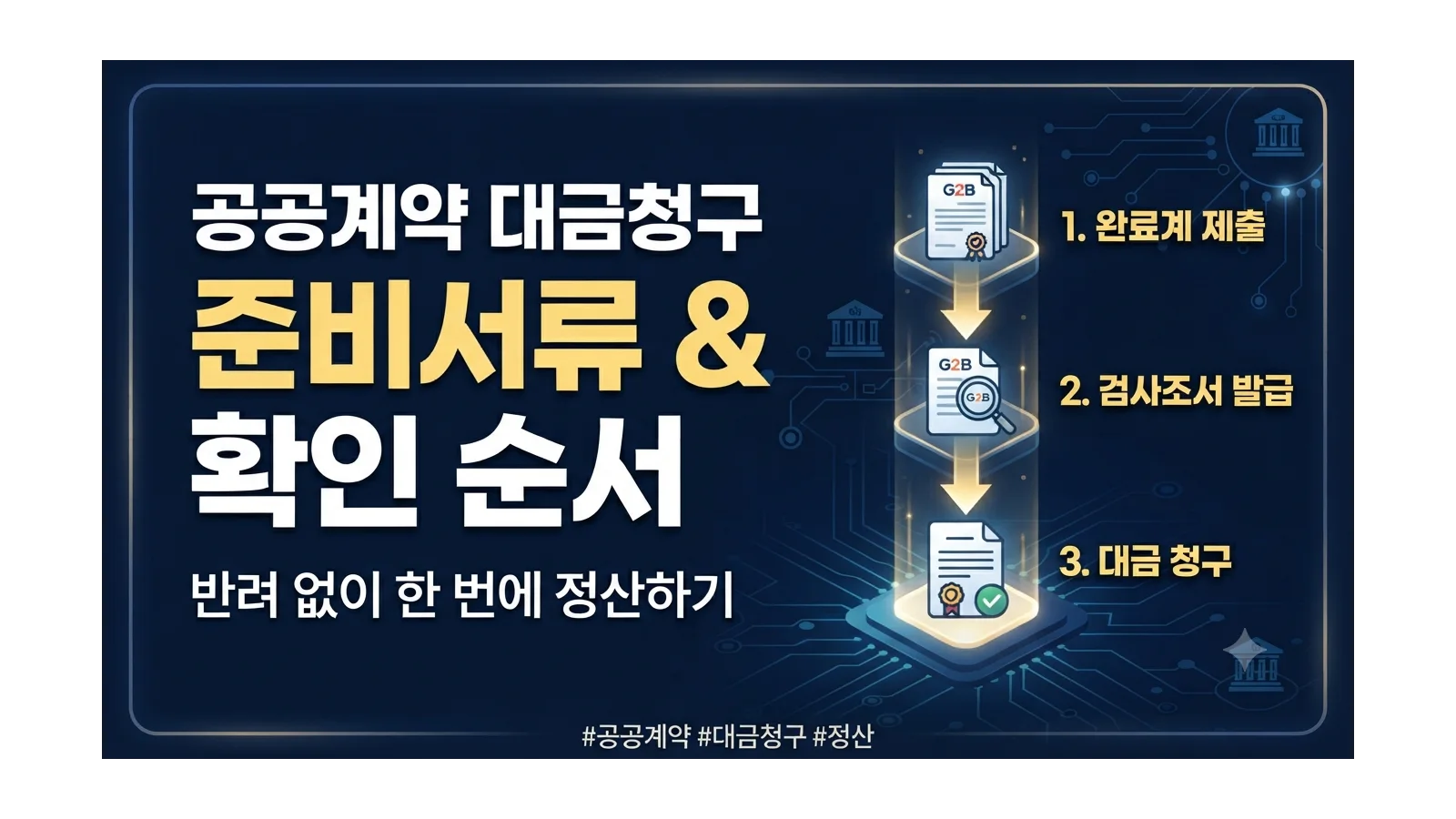 공공계약 대금청구 준비서류와 확인 순서