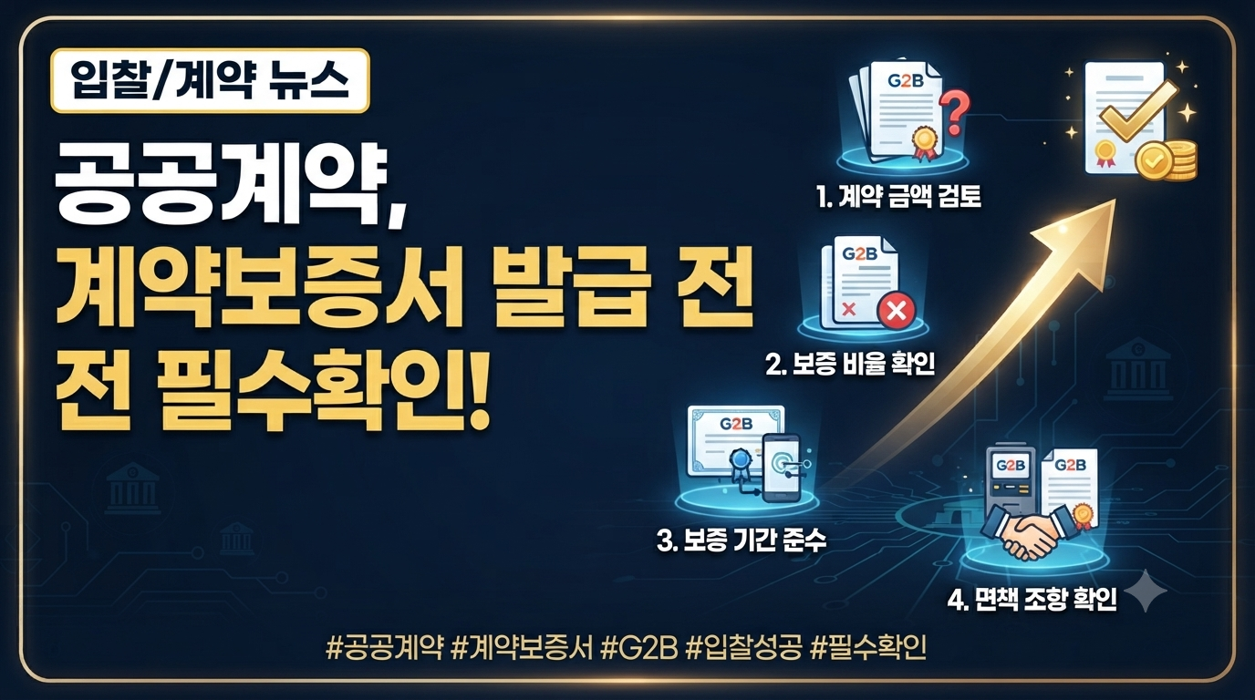 공공계약 계약보증서 발급 전 확인사항