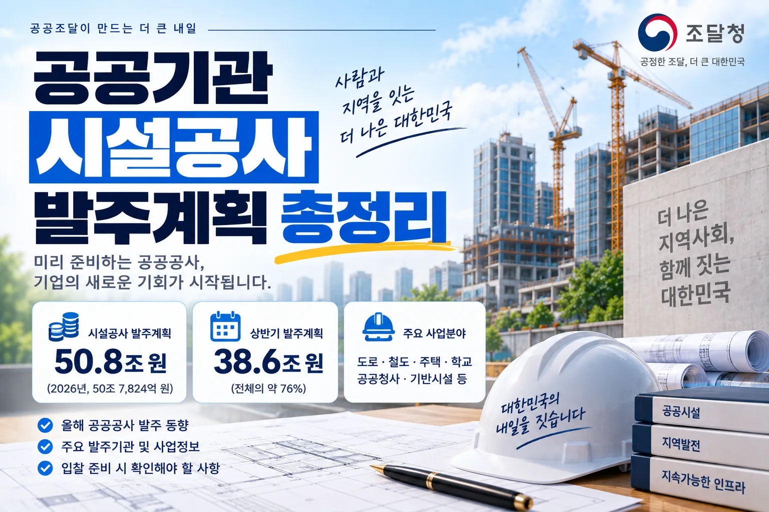 공공기관 시설공사 발주계획 총정리 · 조달뉴스 안내 이미지