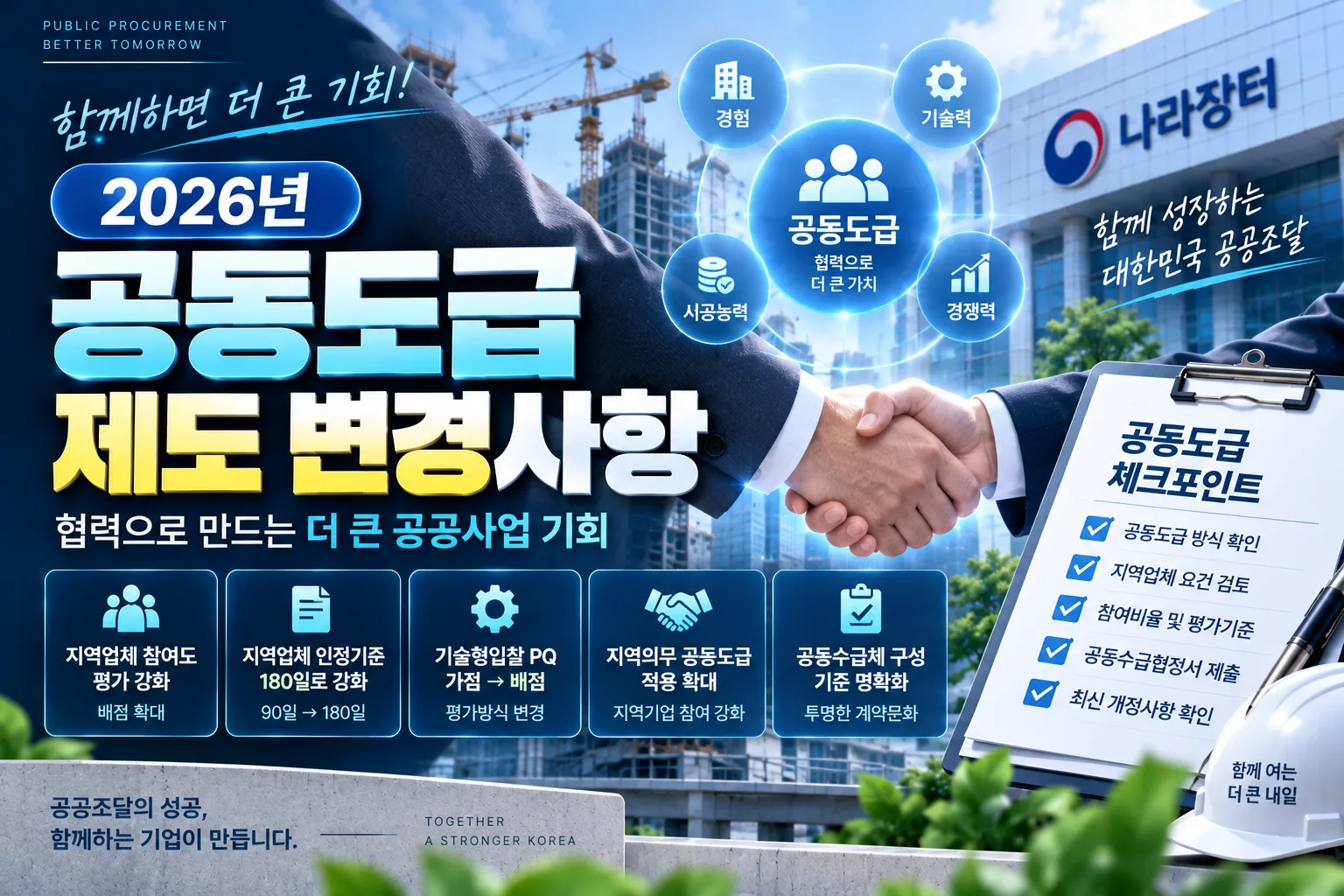 2026년 공동도급 관련 제도 변경사항 총정리 · 조달뉴스 안내 이미지