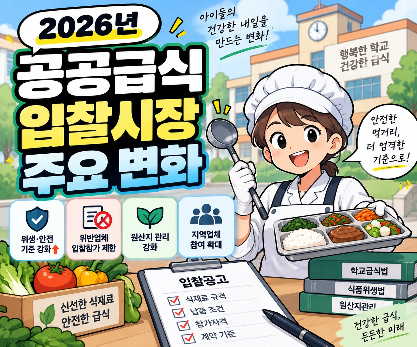 2026년 공공급식 입찰시장 주요 변화 총정리 · 조달뉴스 안내 이미지