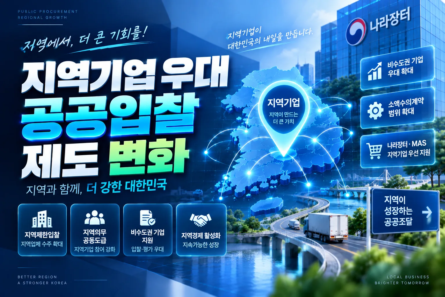 2026년 지역기업 우대 공공입찰 제도 변화 총정리 · 조달뉴스 안내 이미지