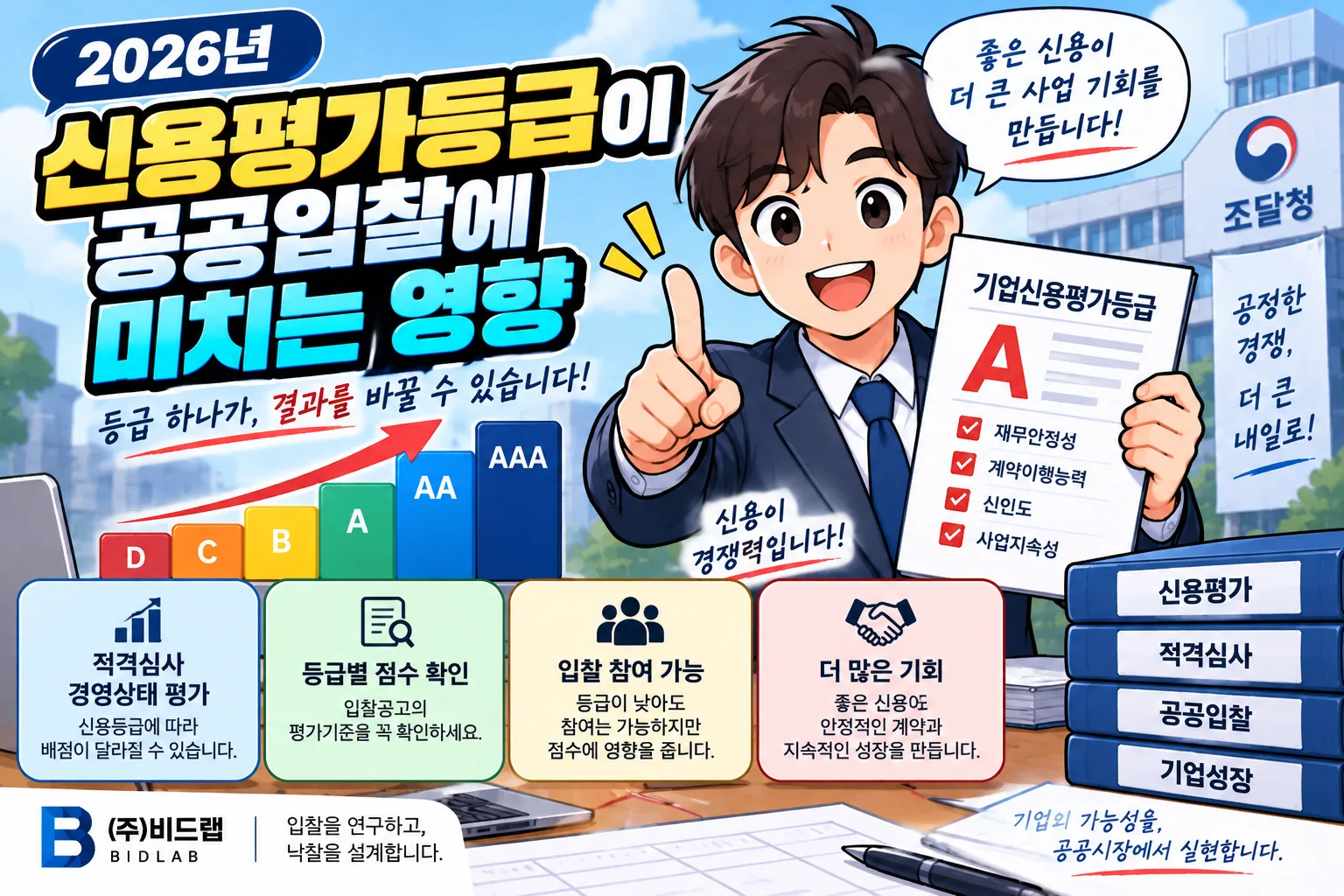 신용평가등급이 공공입찰에 미치는 영향 총정리 · 조달뉴스 안내 이미지