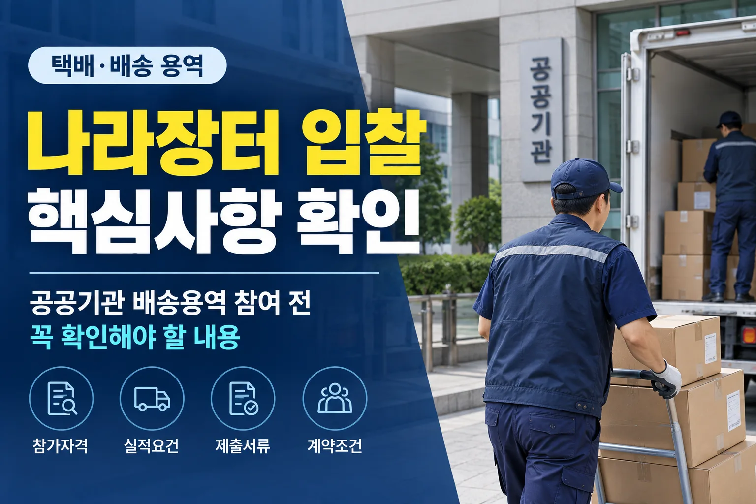 온라인 주문이 아니더라도 공공기관에서는 다양한 배송 수요가 발생합니다. 관련 이미지