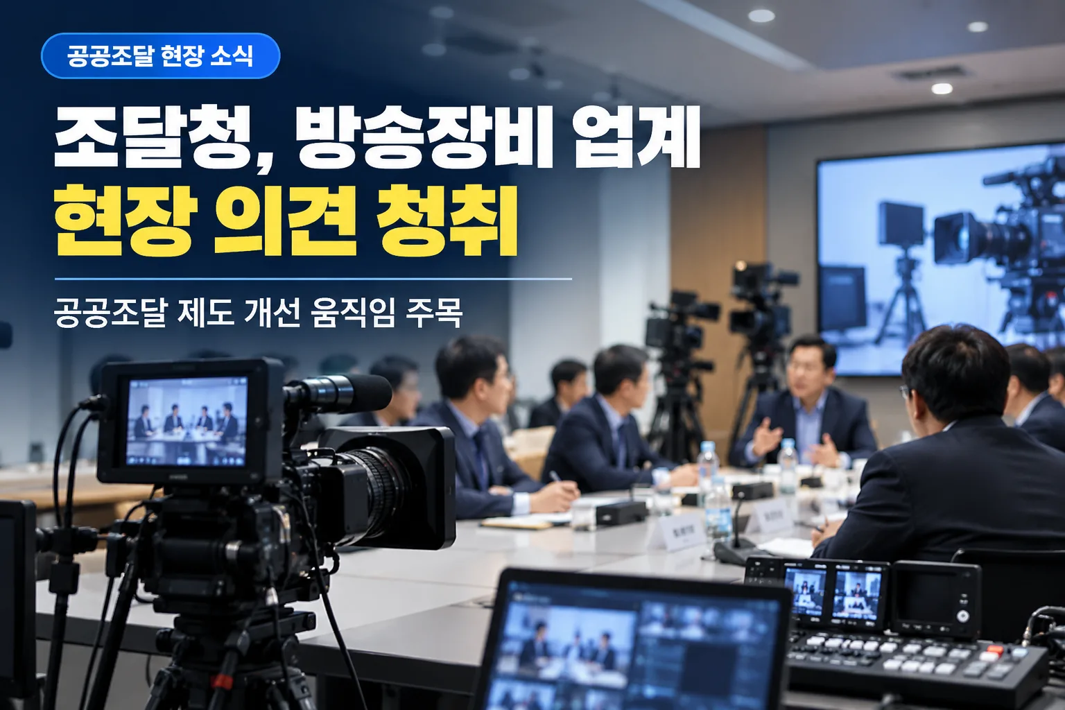 조달청, 방송장비 업계 현장 의견 청취…공공조달 제도 개선 움직임 주목을 설명하는 이미지