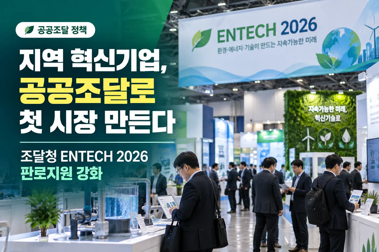 지역 혁신기업, 공공조달로 첫 시장 만든다…조달청 ENTECH 2026 판로지원 강화을 설명하는 이미지